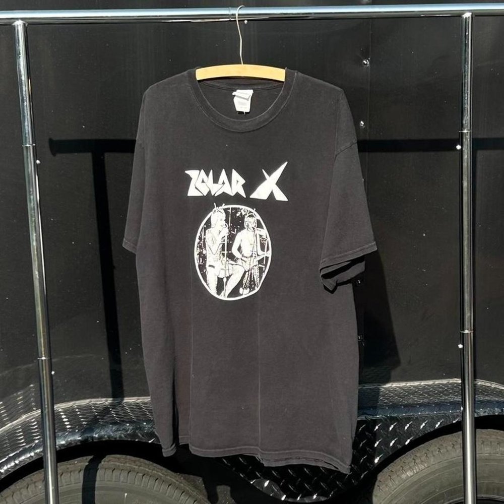 VNTG 1970S GLAM ROCK ZOLAR X BLACK & WHITE T-SHIRT SIZE XL